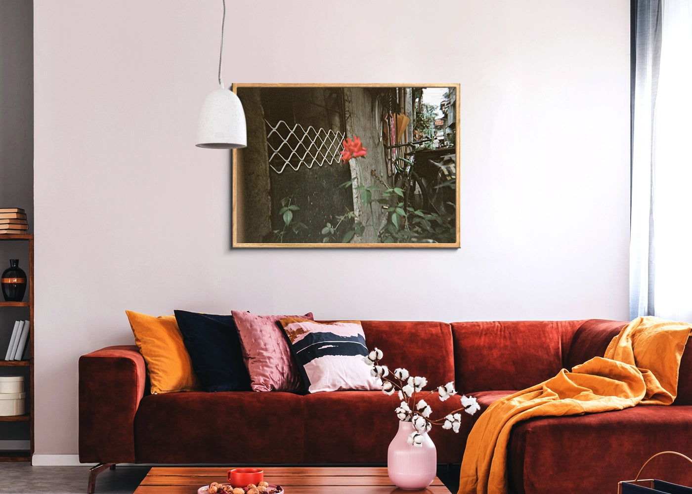 Alexandria Bello - Red Dot  - Print original oak frame - Project See What I See