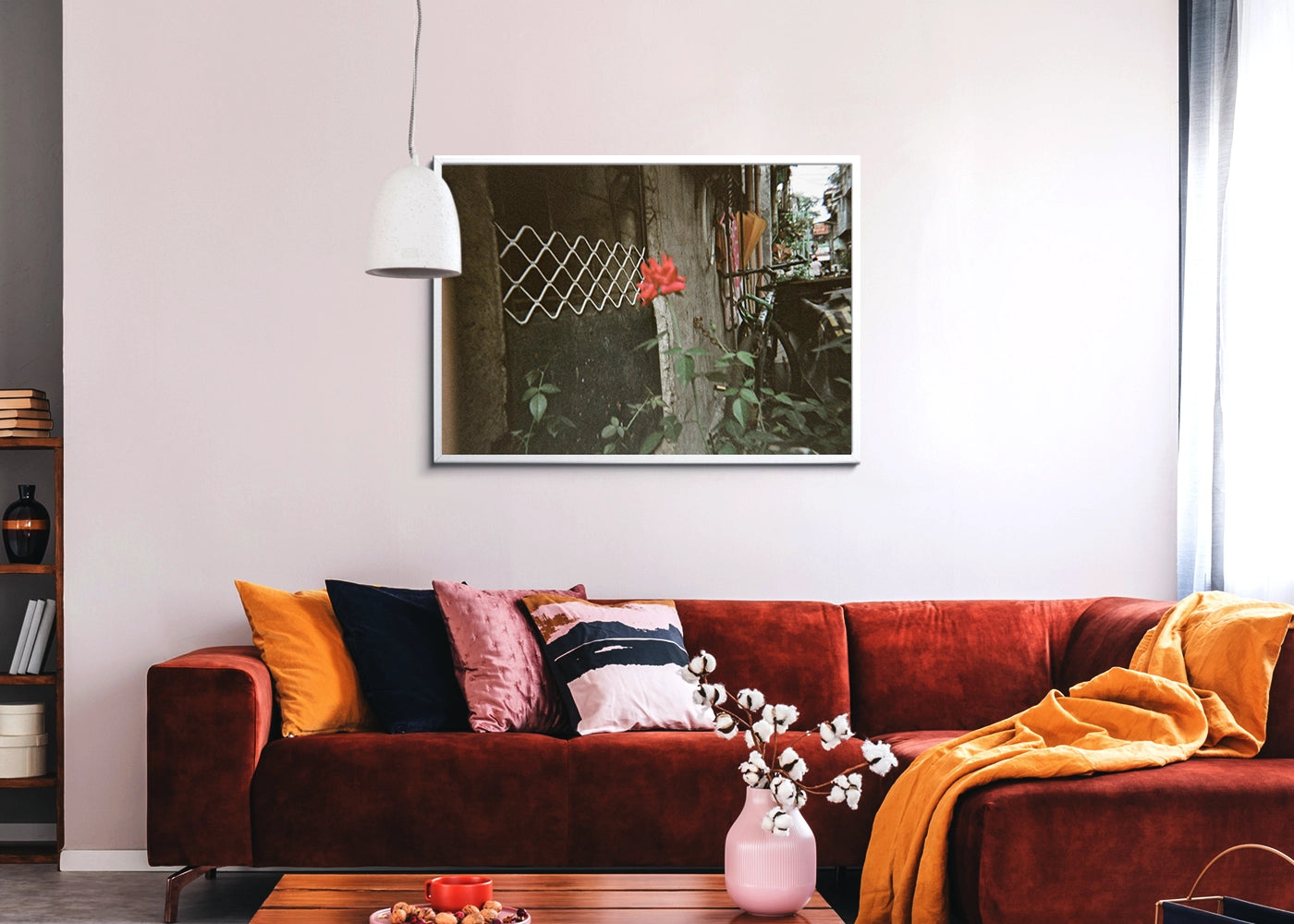 Alexandria Bello - Red Dot  - Print original white frame - Project See What I See