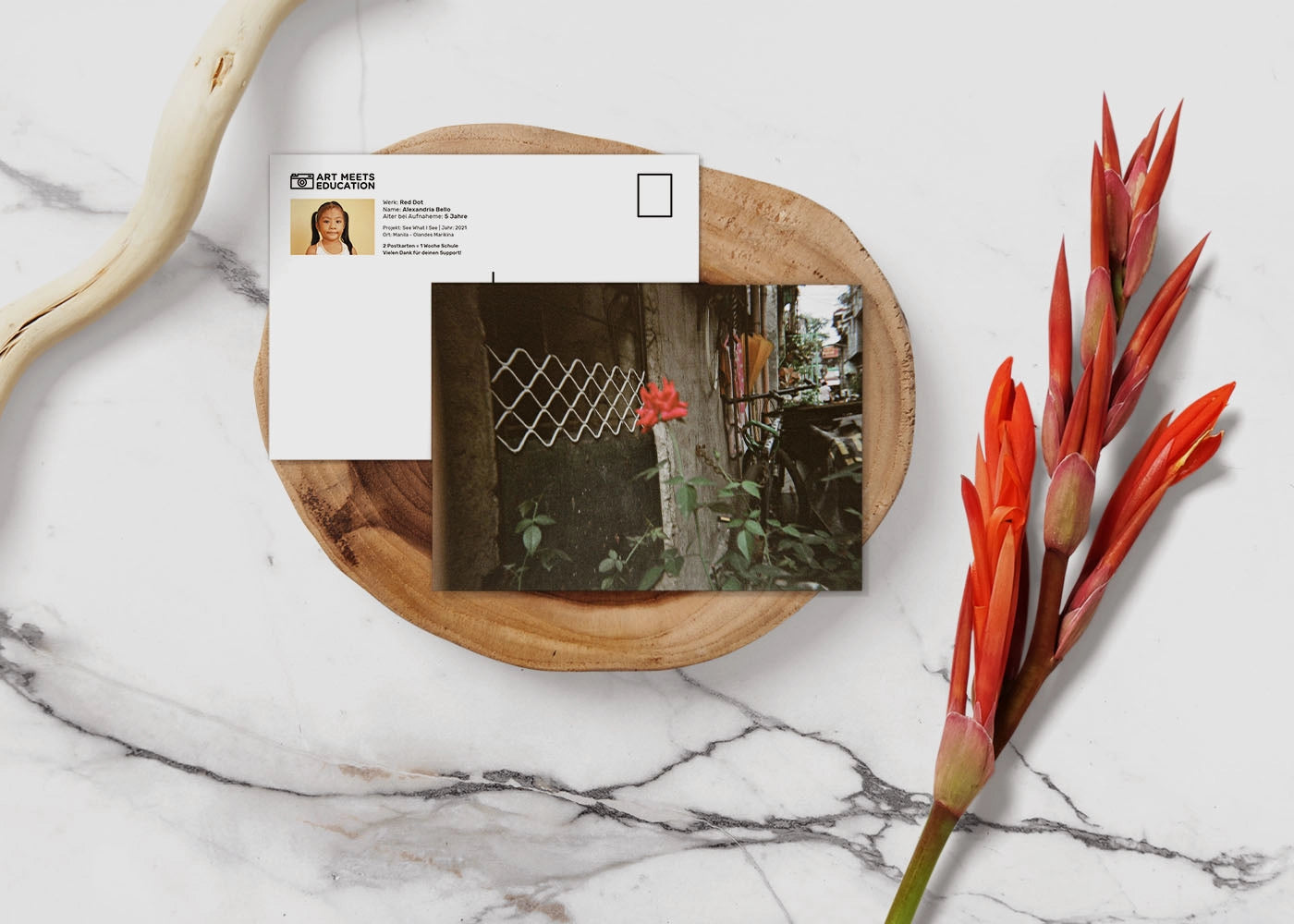 Alexandria Bello - Red Dot - Print postcard DinA6 - Project See What I See