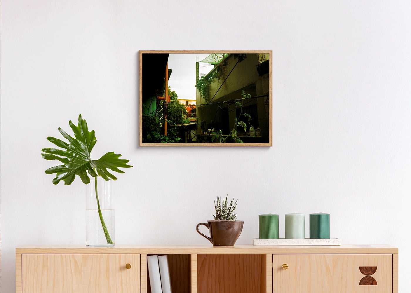 Angelica A. Uy - Jungle View - print poster DinA3 frame oak - Project Homes