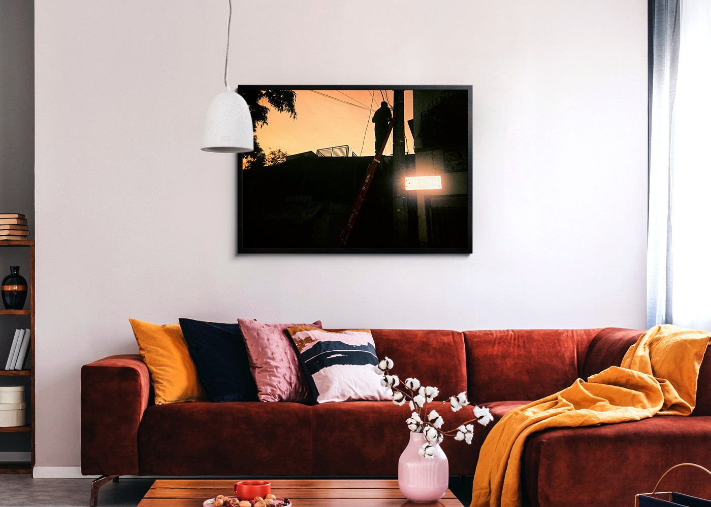 Lance Drey Tagologon - Electric Reflection - Print original in black frame - Hommage