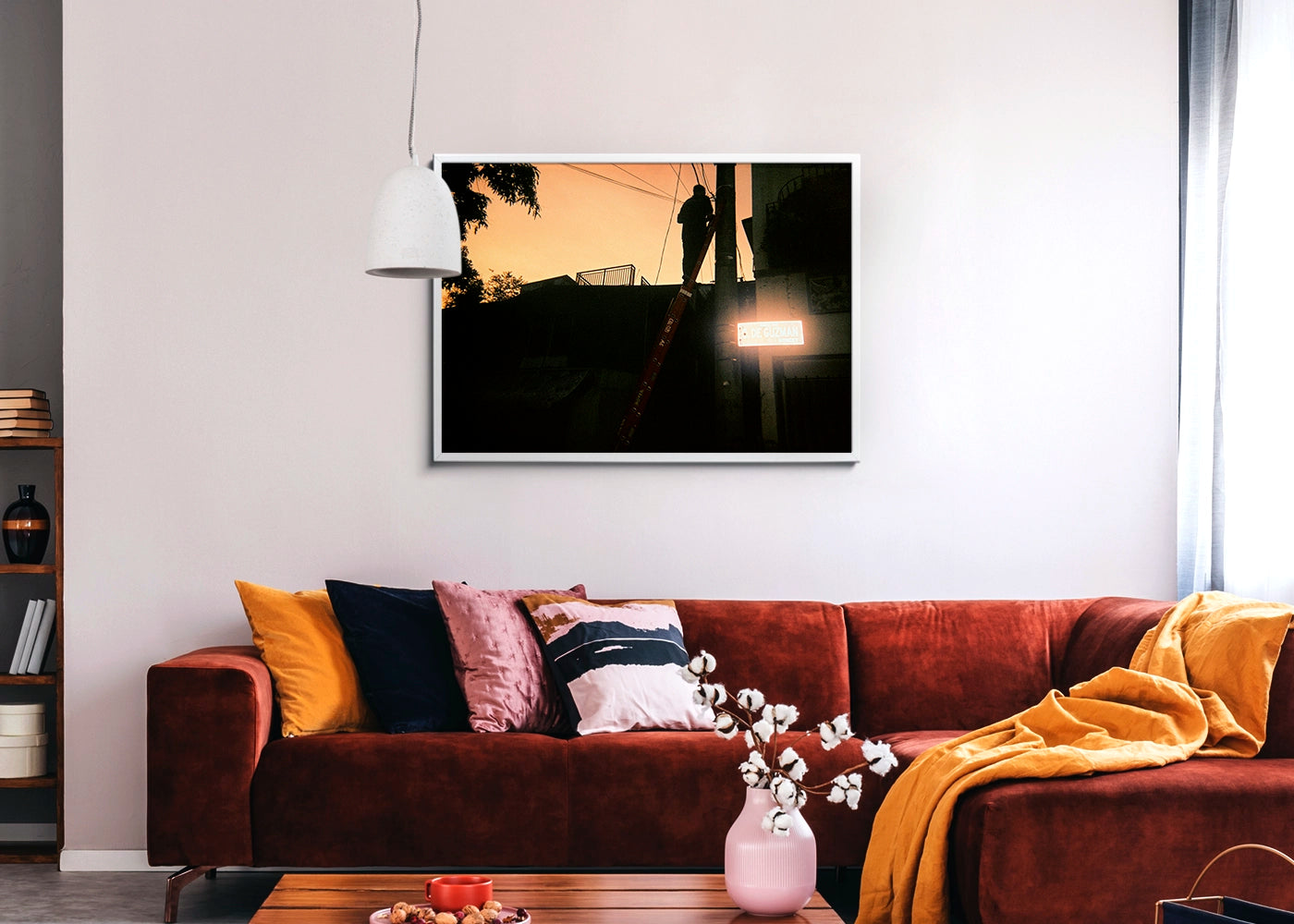 Lance Drey Tagologon - Electric Reflection - Print original in white frame - Hommage