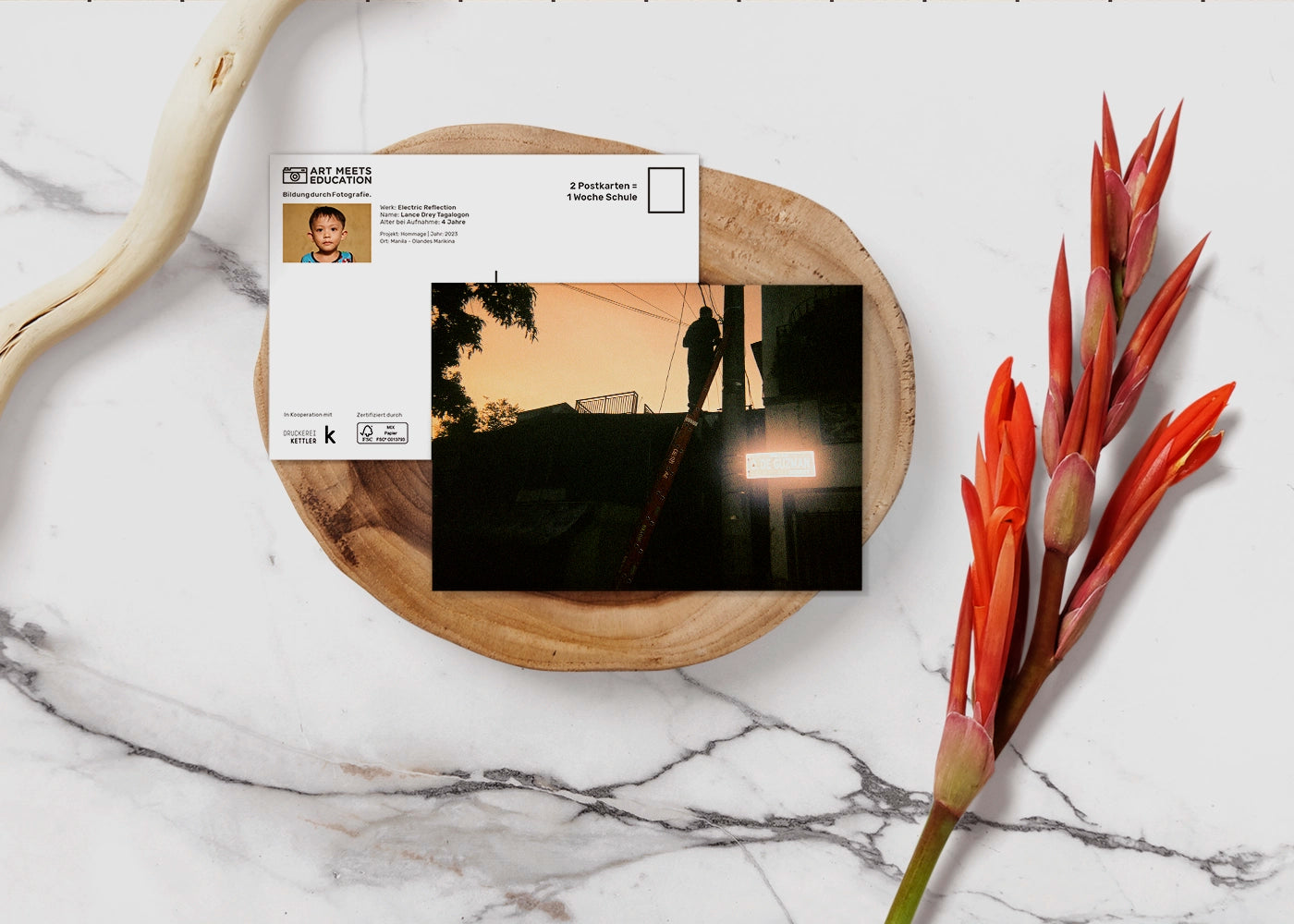 Lance Drey Tagologon - Electric Reflection - Print postcard - Hommage