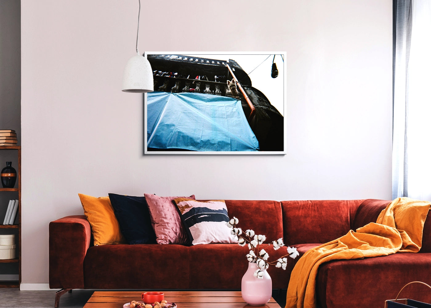 Neil Jacob Billones - Top Down - Print original in white frame - Project See What I See