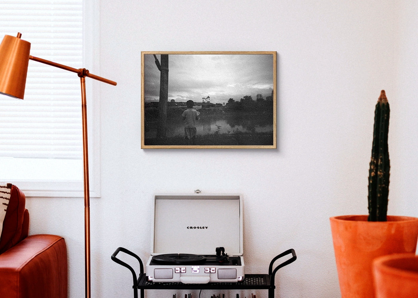 Aeron Denver Delos Reyes - My River - Print Poster DinA3 frame oak - Projekt Street Photography