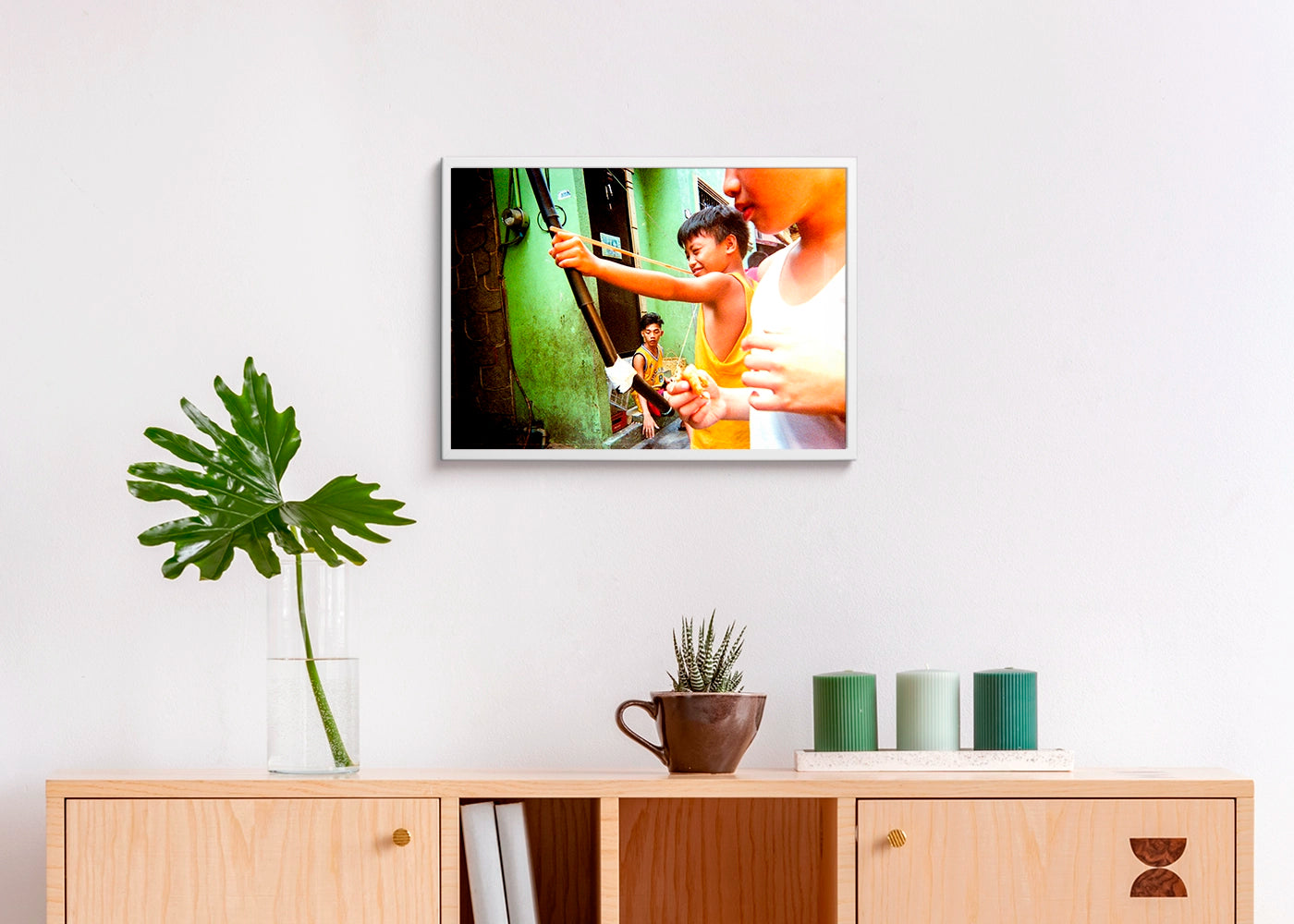 Justin James D. Beltran - Selfmade Bow - Print Poster DinA3 frame white- Project A Life In Colours