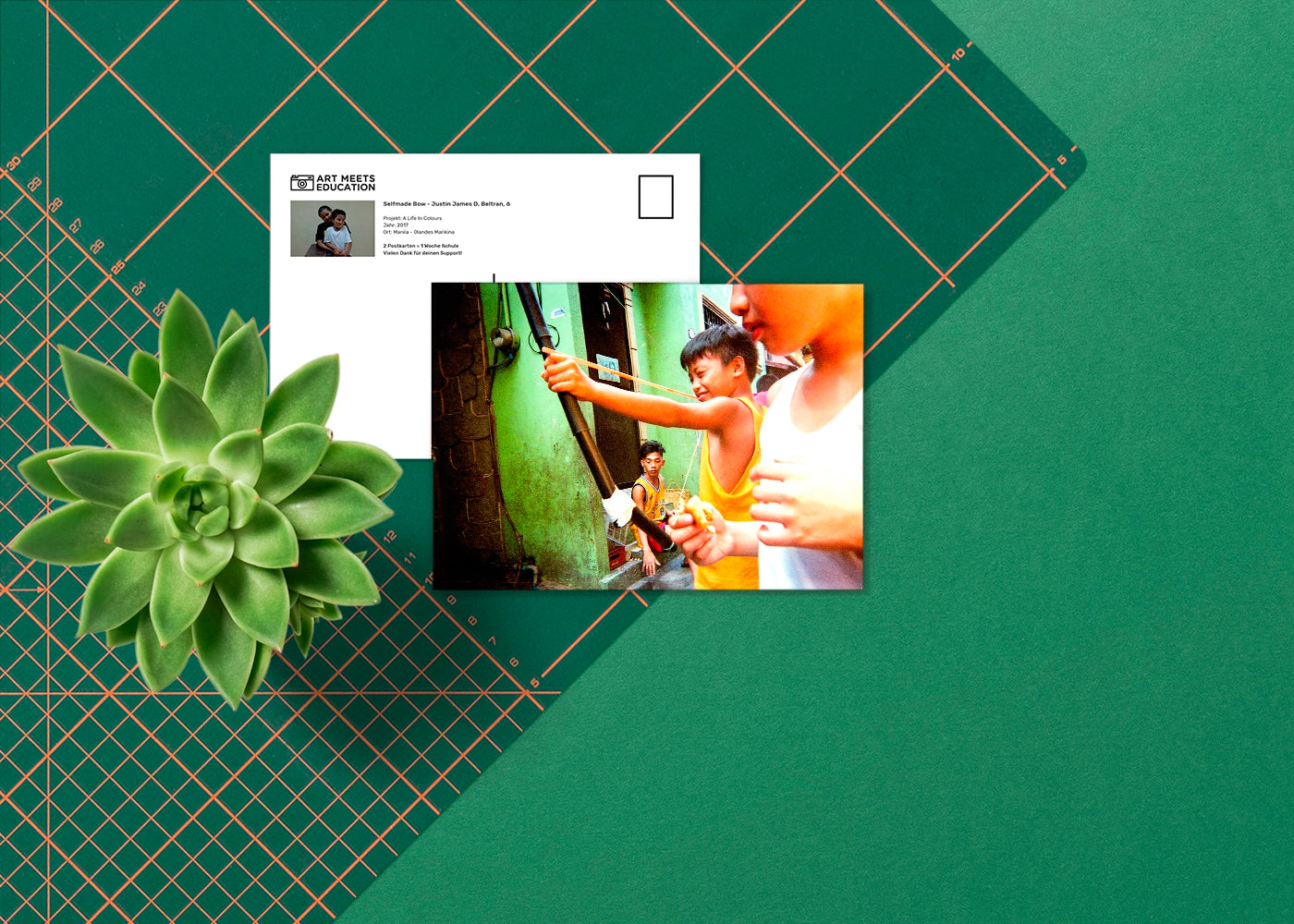 Justin James D. Beltran - Selfmade Bow - Print postcard - Project A Life In Colours