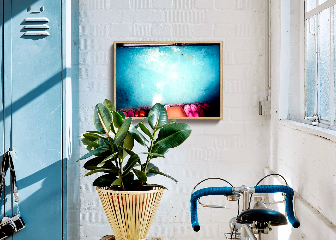 Rhojan Jay P. Cortez - Blue Pink - Print Poster DinA3 frame oak - project A Life In Colours