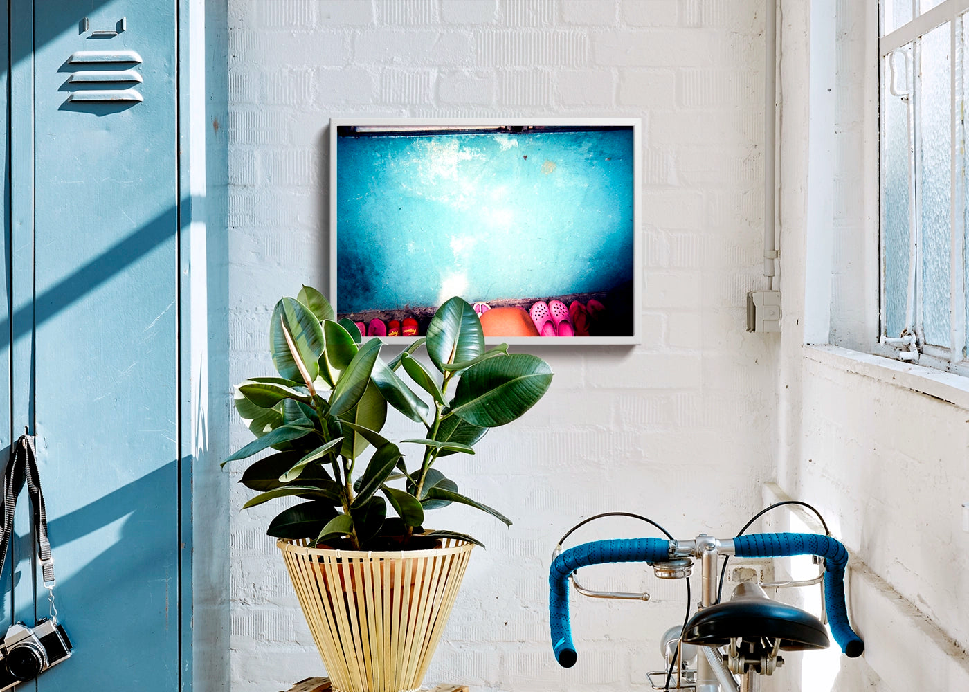 Rhojan Jay P. Cortez - Blue Pink - Print Poster DinA3 frame white- Project A Life In Colours