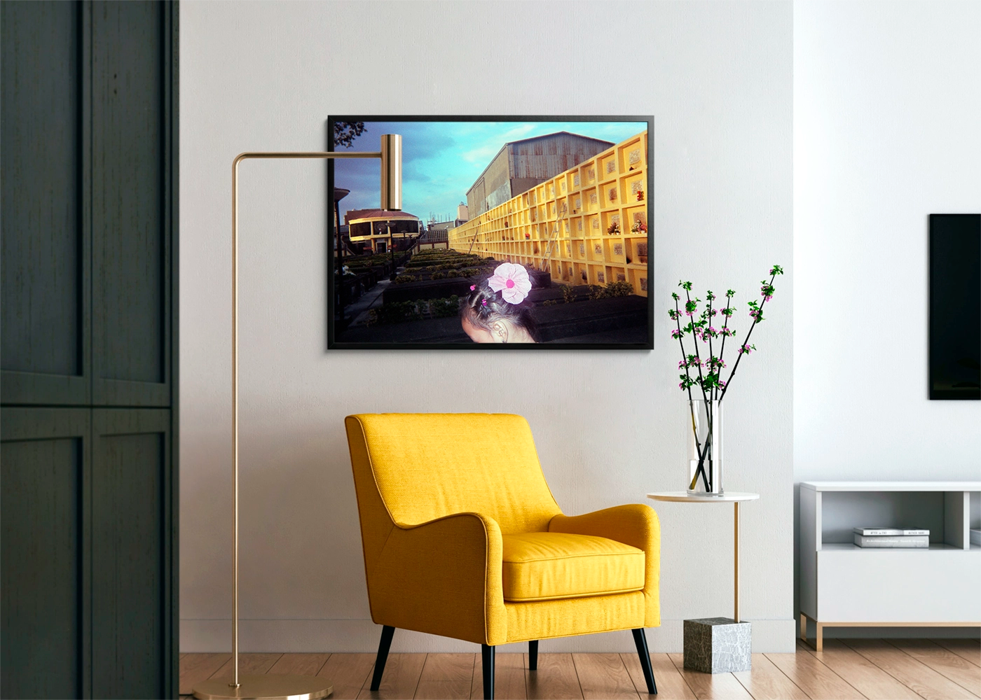 Steven Paner - Flower Girl - Print Original black frame - Project Hidden Places