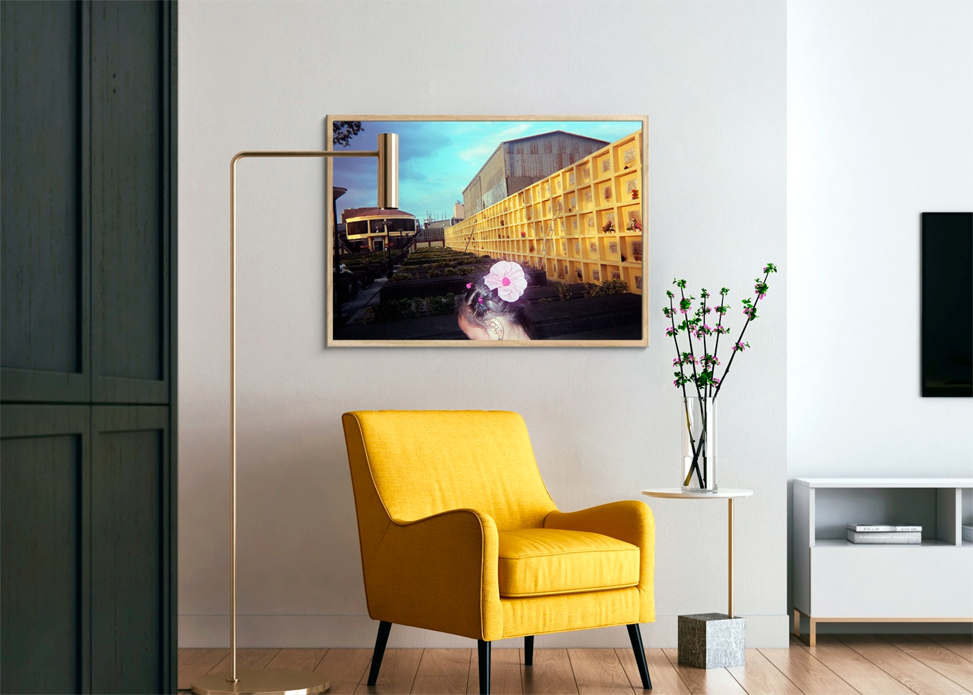 Steven Paner - Flower Girl - Print Original oak frame - Project Hidden Places