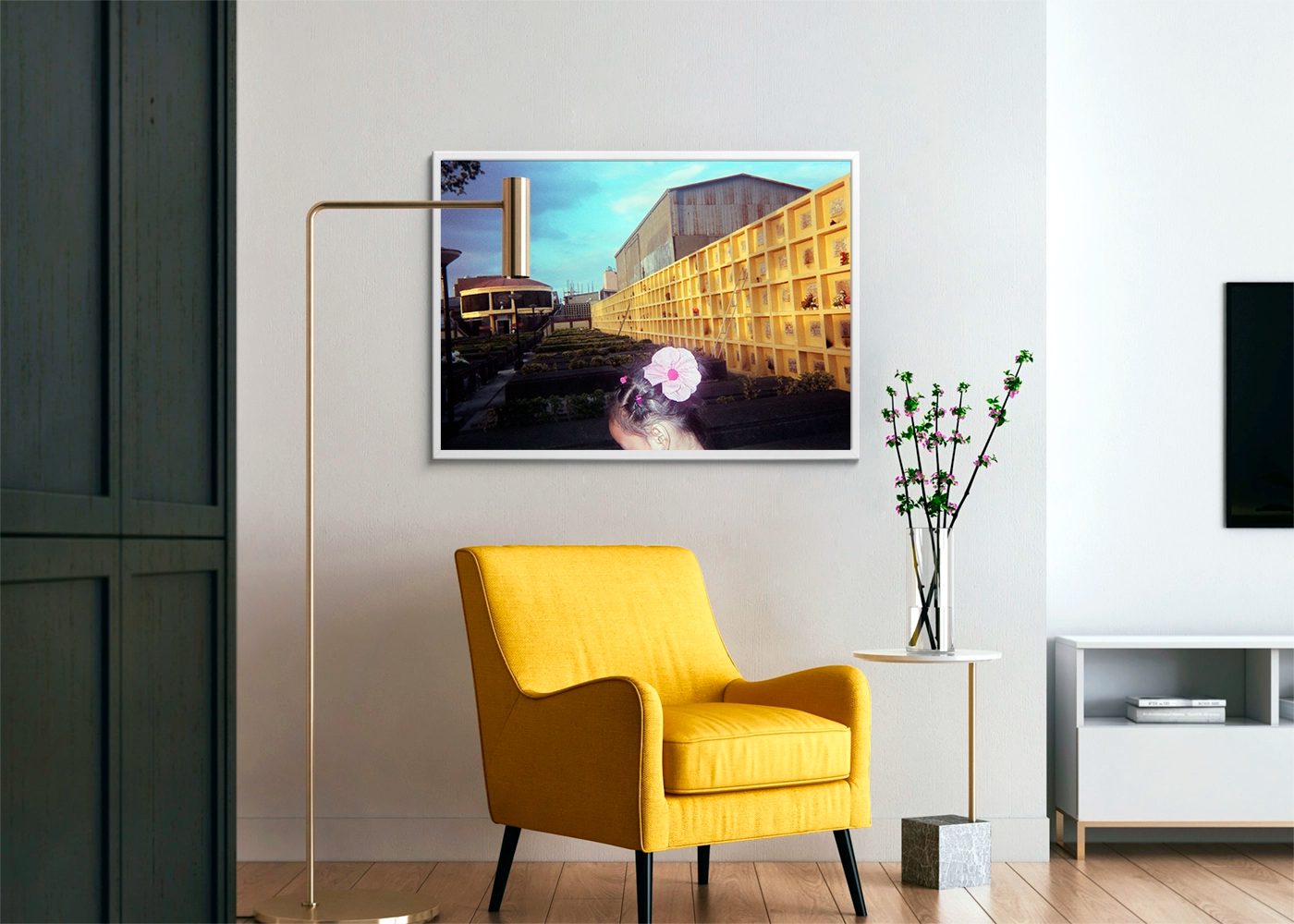 Steven Paner - Flower Girl - Print Original white frame - Project Hidden Places