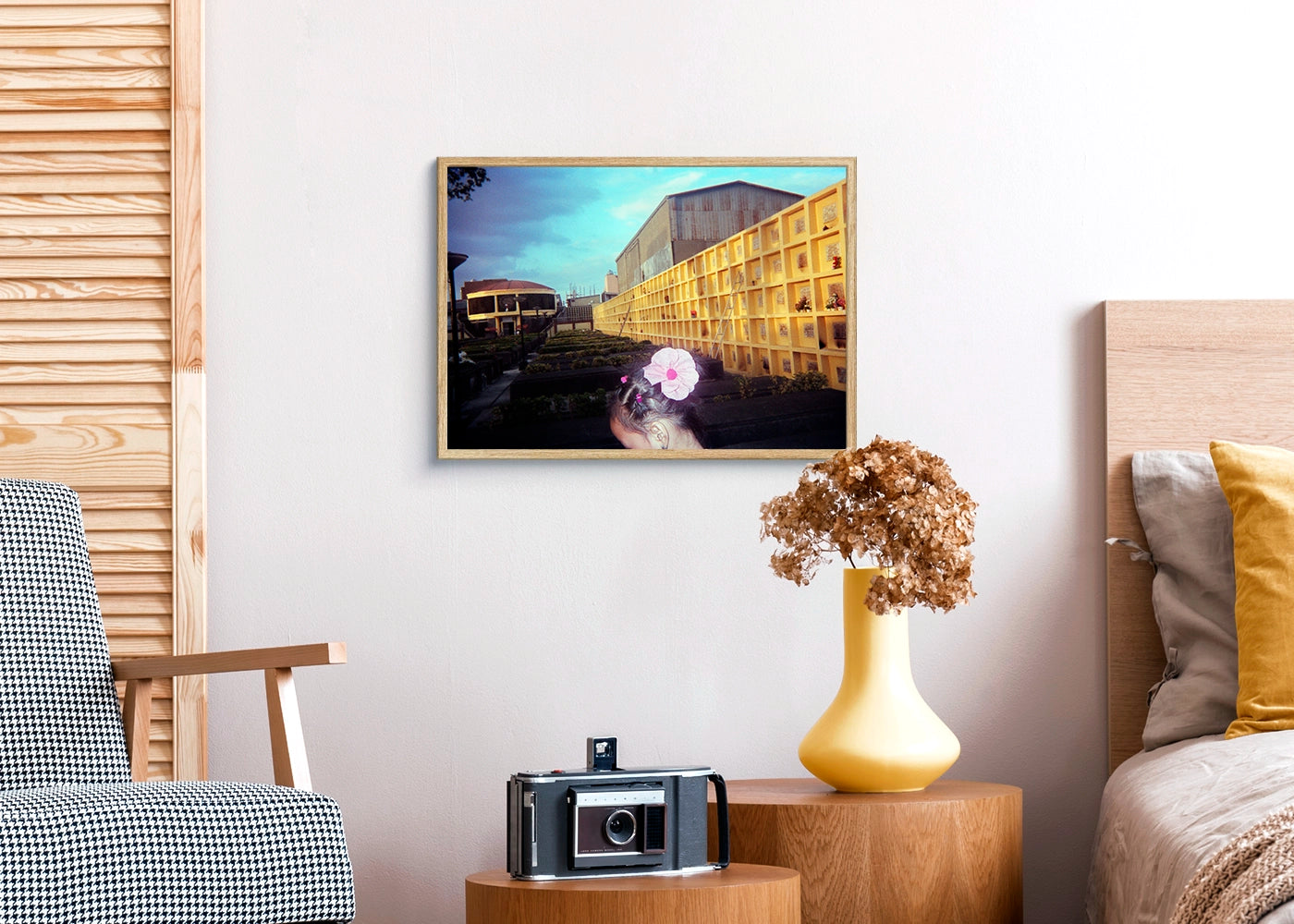 Steven Paner - Flower Girl - Print Poster DinA3 frame oak - Project Hidden Places