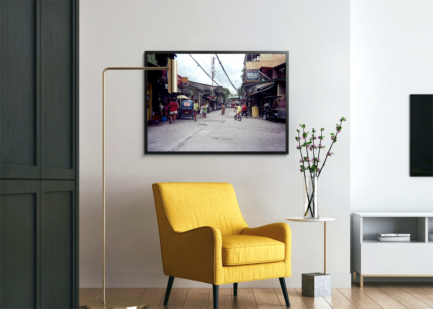 Terienz Adrien A. Rivas - Bike On The Road - Print Original Black - Project Street Photography