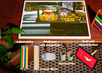 Poster A2 im Rahmen + Schulstarterset - 3 Wochen Schule