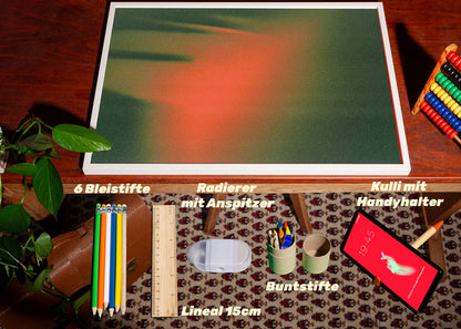 Poster A2 im Rahmen + Schulstarterset - 3 Wochen Schule