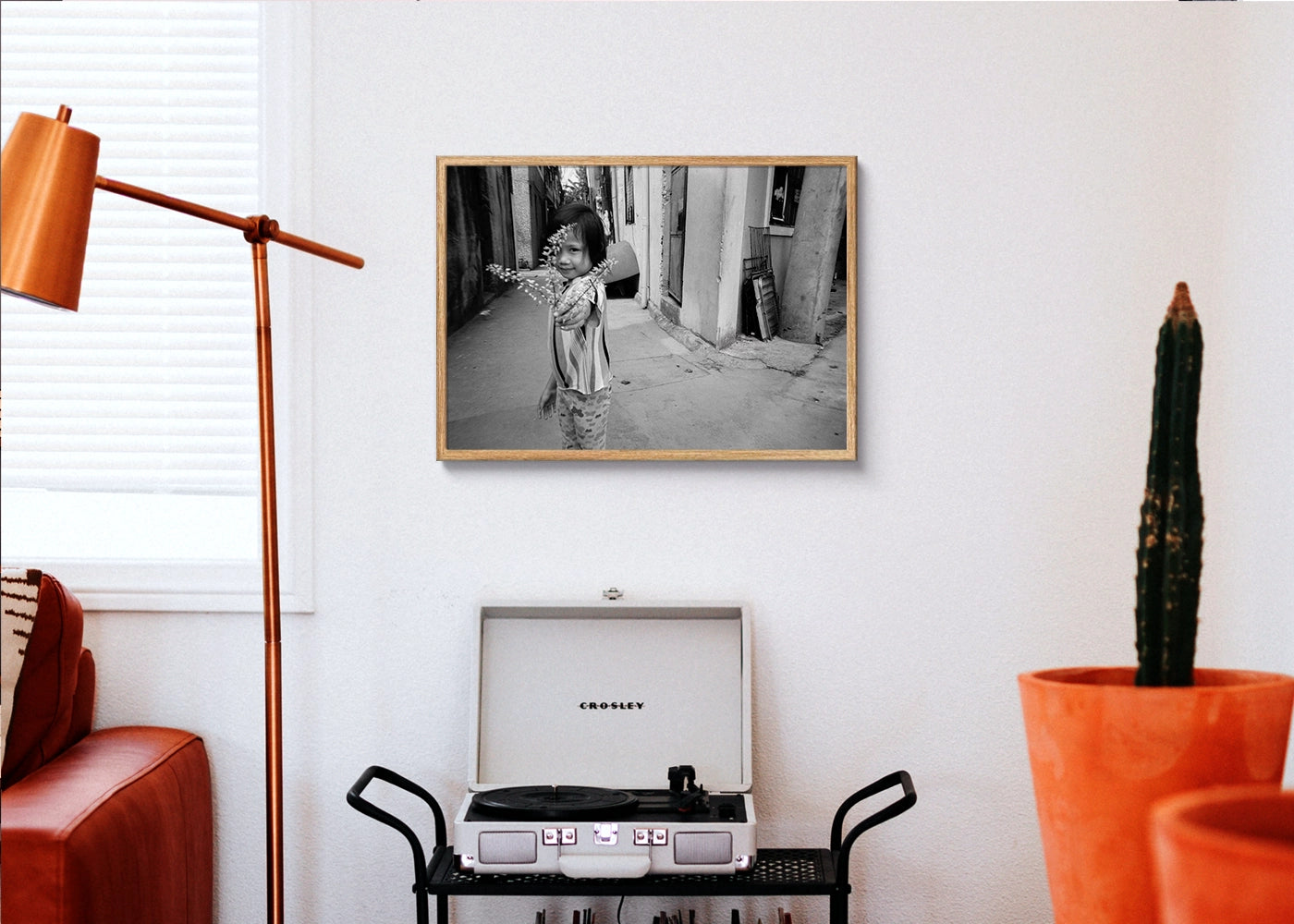 Apple Catanpatan - Its Yours  - print poster DinA3 in oak frame- Project See What I See