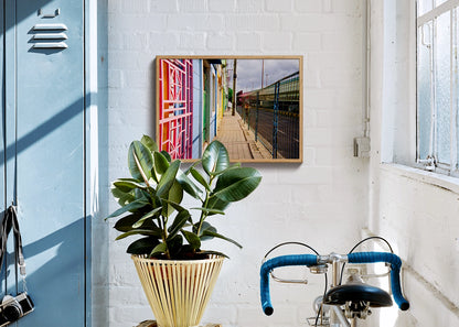 Janiel Lyndro Gillado - Colored Doorway - print poster DinA3 frame oak - Project See What I See