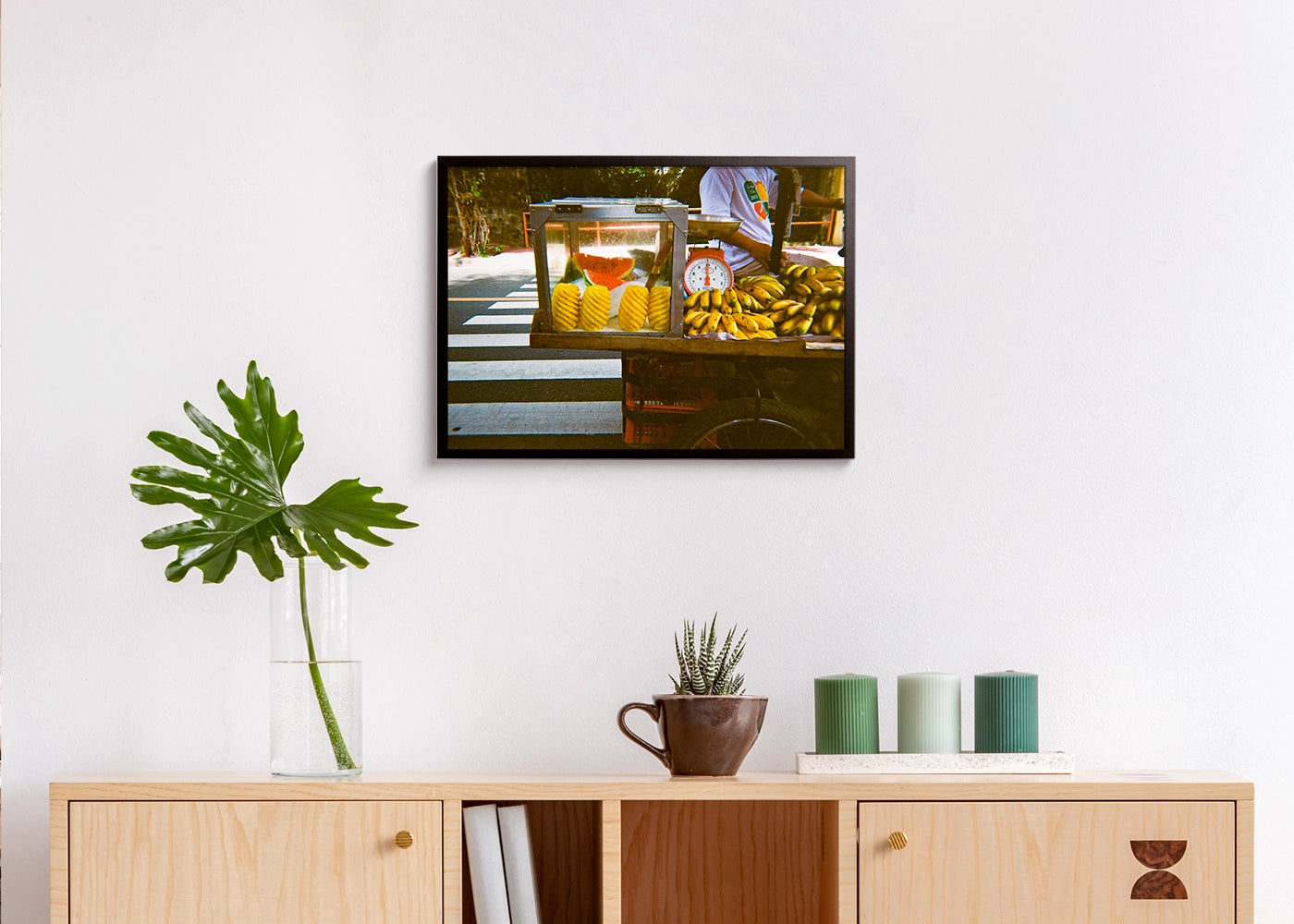 John Bricks Atienza - Fresh Bananas - Print poster DIN A3 - black frame  - Project See What I See