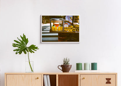 John Bricks Atienza - Fresh Bananas - Print poster DinA3 - white frame  - Project See What I See