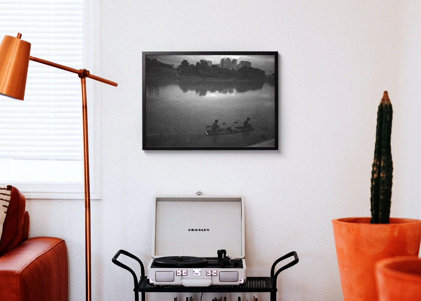 Aeron Denver Delos Reyes - Fishing In The River - Print Poster DinA3 frame black - Project Street Photography