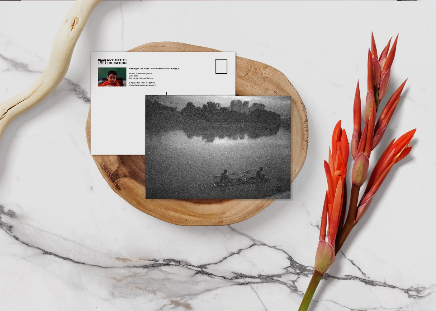 Aeron Denver Delos Reyes - Fishing In The River - Print Postcard - Project Street Photography