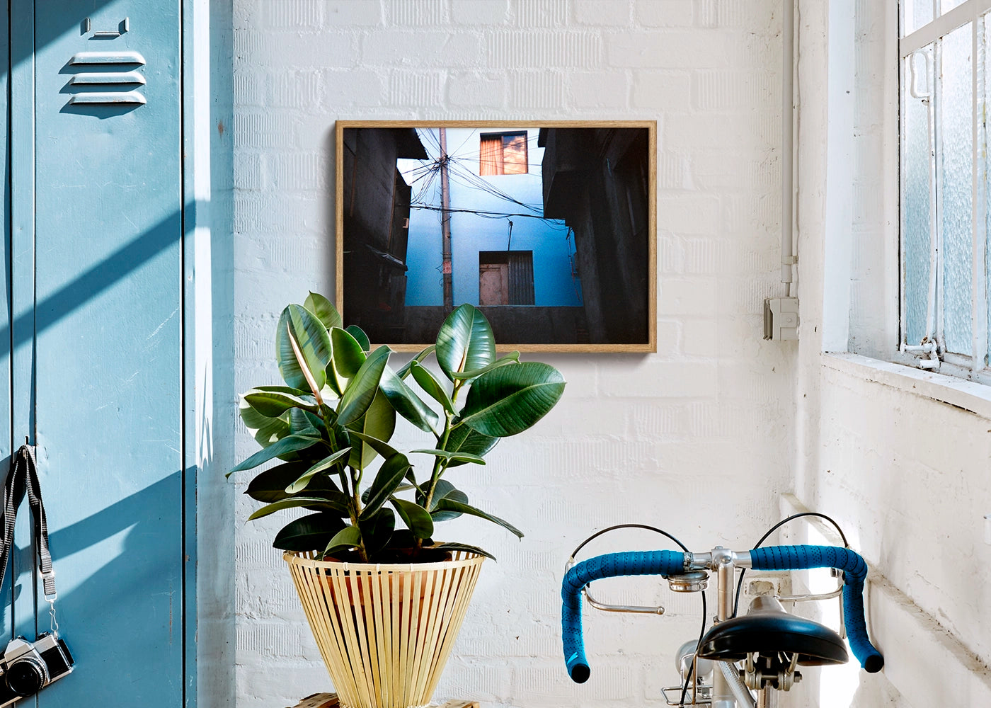 Mary Denise Negra Pilapil - Clouds in the-window - Print Poster DinA3 frame oak -  Project Hidden Places