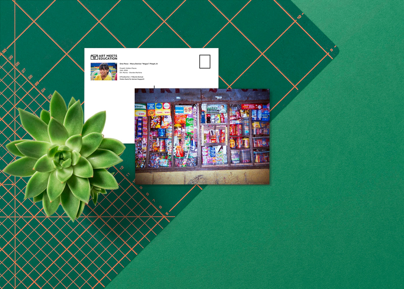 Mary Denise Negra Pilapil - One Peso - Print postcard - Project Hidden Places