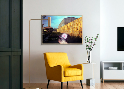Steven Paner - Flower Girl - Print Original oak frame - Project Hidden Places