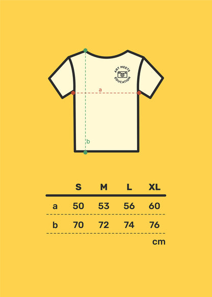 Art Meets Education - Unisex T-Shirt Größentabelle